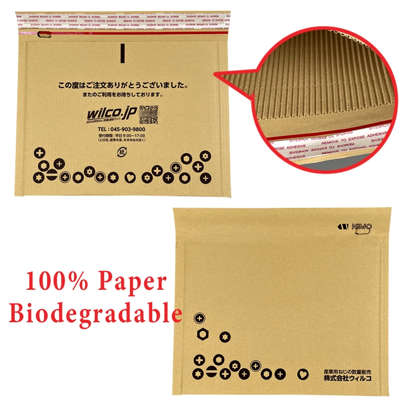 Kundenspezifische Druck-Kraftpapier-Großhandelsbienenwabe runzelte Umschlag-Werbungs-Papier-kompostierbaren Polyblasen-Werbungs-Umschlag